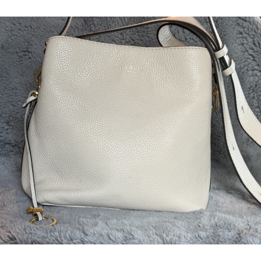 Radley London Dukes Place Medium Crossbody Bag Beige Leather Scottie Dog Charm